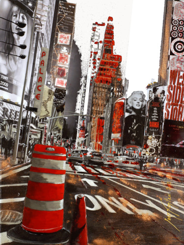 Malerei mit dem Titel "id-new-york-balise-…" von Jean Fontan, Original-Kunstwerk