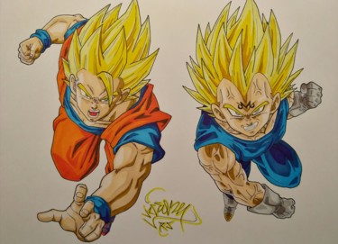 Dessin intitulée "dragon-ball-1.jpg" par Viceoneart, Œuvre d'art originale, Autre