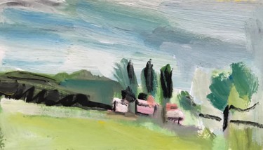 Painting titled "Campagne 11" by Jean-François Groisy, Original Artwork, Acrylic