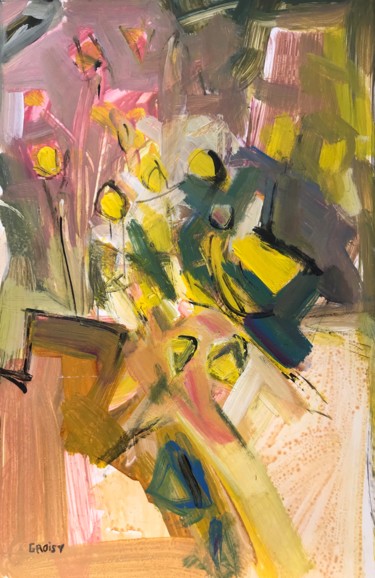 Composition florale 2 Pintura intitulada "Composition florale…" por Jean-François Groisy, Obras de arte originais, Acrílico