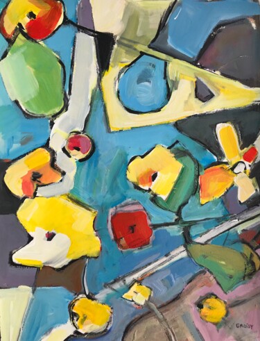 Composition 9 Peinture intitulée "Composition 9" par Jean-François Groisy, Œuvre d'art originale, Acrylique Monté sur Châssis