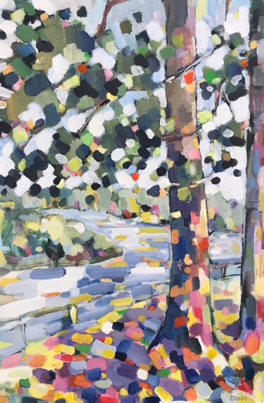 "Forêt 2" başlıklı Tablo Jean-François Groisy tarafından, Orijinal sanat, Akrilik Ahşap Sedye çerçevesi üzerine monte edilmiş