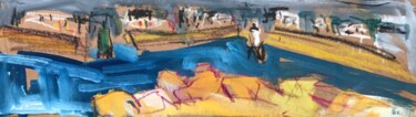 「Quiberon 2022-3」というタイトルの絵画 Jean-François Groisyによって, オリジナルのアートワーク, グワッシュ水彩画