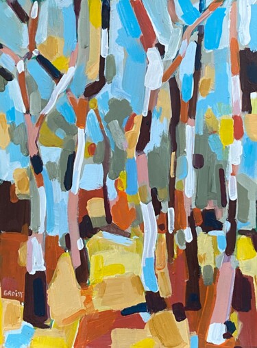 Peinture intitulée "Forêt 19" par Jean-François Groisy, Œuvre d'art originale, Acrylique