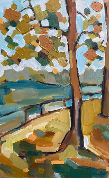 Картина под названием "Forêt 18" - Jean-François Groisy, Подлинное произведение искусства, Акрил Установлен на Деревянная па…
