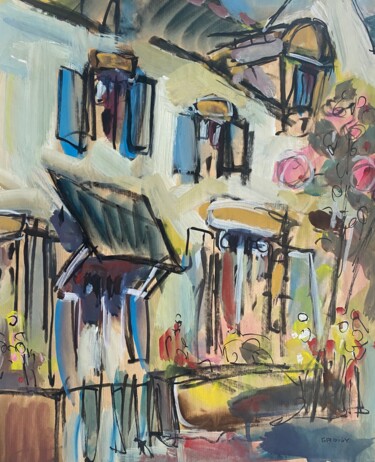 Painting titled "Portivy 65" by Jean-François Groisy, Original Artwork, Gouache