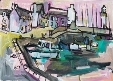 Painting titled "Quiberon 60" by Jean-François Groisy, Original Artwork, Acrylic