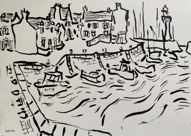 Dibujo titulada "Port Haliguen 101 -…" por Jean-François Groisy, Obra de arte original, Tinta