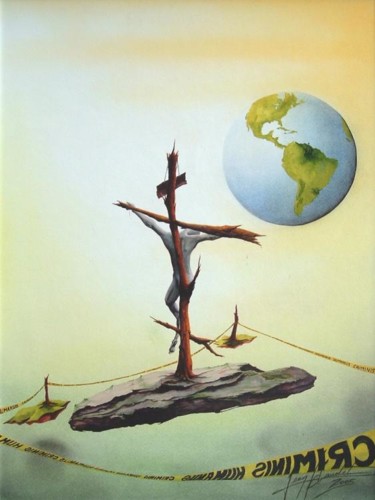 绘画 标题为“Je croix” 由Jean Gaudet, 原创艺术品