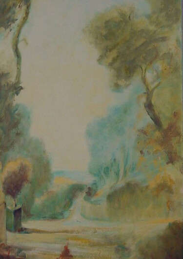 Peinture intitulée "Paysage à Versailles" par Jeanie Castelli, Œuvre d'art originale