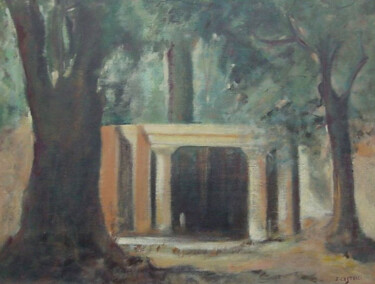 Peinture intitulée "Villa Borghèse" par Jeanie Castelli, Œuvre d'art originale