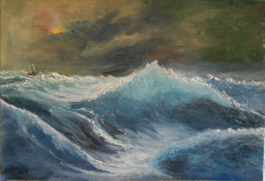 Painting titled "marine.jpg" by Jeanine Adell, Original Artwork, Oil