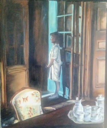 Painting titled "invitation-cafe.jpg" by Jeanine Adell, Original Artwork