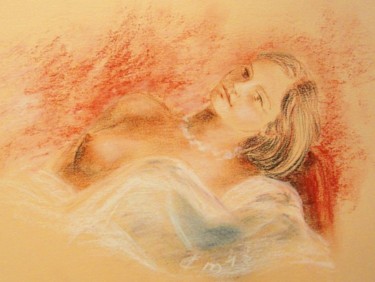Peinture intitulée "nue" par Jean-Joseph Chevalier, Œuvre d'art originale, Huile