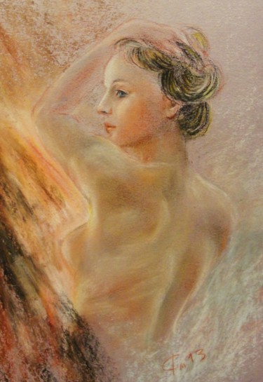 Peinture intitulée "Nue" par Jean-Joseph Chevalier, Œuvre d'art originale