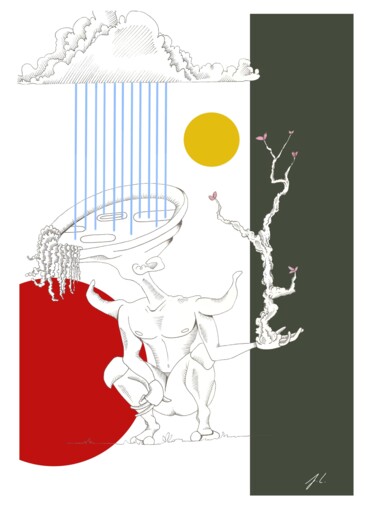 Rysunek zatytułowany „Le cycle” autorstwa Jean Logerais, Oryginalna praca, 2D praca cyfrowa