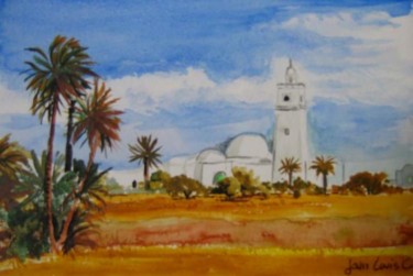 Peinture intitulée "campagne tunisienne" par Jean-Louis Cecilia, Œuvre d'art originale