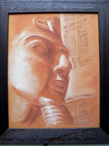 Painting titled "Egyptien" by Jean Louis Moreau, Original Artwork, Pastel