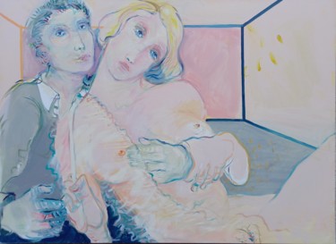 Malarstwo zatytułowany „Donne moi ta main.” autorstwa Jean-Louis Smoos, Oryginalna praca, Olej