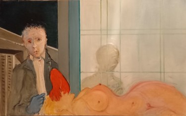 Peinture intitulée "Je viens te voir." par Jean-Louis Smoos, Œuvre d'art originale, Huile