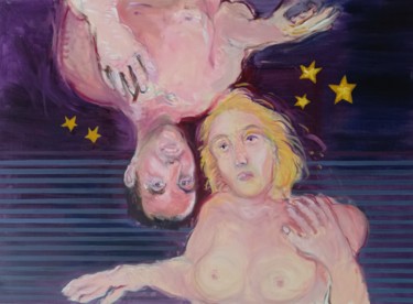 Malerei mit dem Titel "Vice et vers ça." von Jean-Louis Smoos, Original-Kunstwerk, Öl