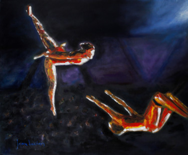 Pintura intitulada "Conexão no ar" por Jean Louiss, Obras de arte originais, Óleo
