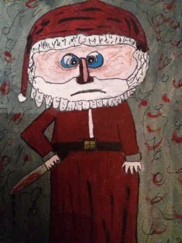 "Le père Noel est un…" başlıklı Tablo Jean Luc Acezat tarafından, Orijinal sanat, Akrilik Karton üzerine monte edilmiş