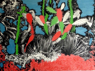 Peinture intitulée "cactus-pop.jpg" par Jeanluc Et Harry, Œuvre d'art originale