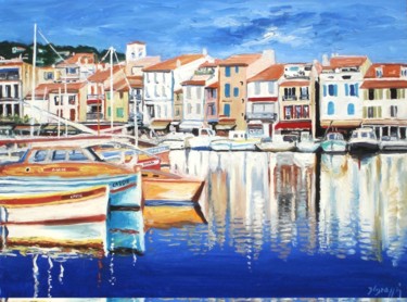 Painting titled "port-de-cassis.jpg" by Jean Luc Grappin, Original Artwork