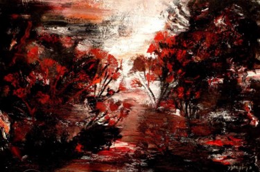 Peinture intitulée "au-bord-du-fleuve.j…" par Jean Luc Grappin, Œuvre d'art originale