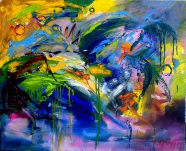 Pintura intitulada "Paysage" por Jean Luc Grappin, Obras de arte originais, Óleo