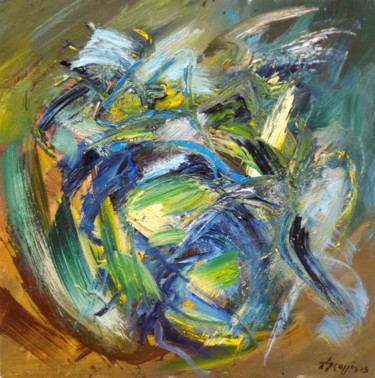 Peinture intitulée "tourbillon" par Jean Luc Grappin, Œuvre d'art originale