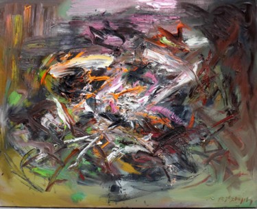 Peinture intitulée "sans-titre" par Jean Luc Grappin, Œuvre d'art originale, Huile