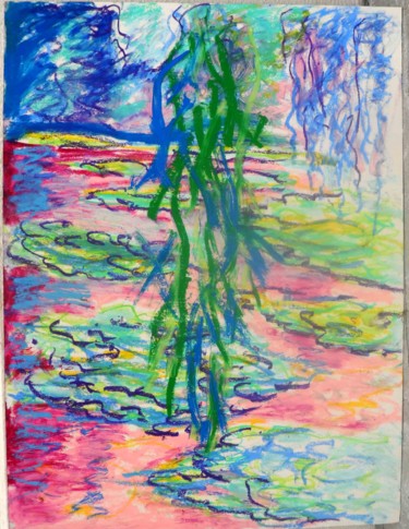 Peinture intitulée "sous-les-saule-1.jpg" par Jean Luc Grappin, Œuvre d'art originale