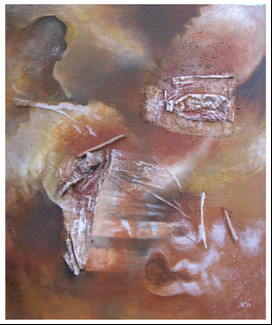 Painting titled "LE GENIE DU VENT" by Jean Luc Millogo, Original Artwork