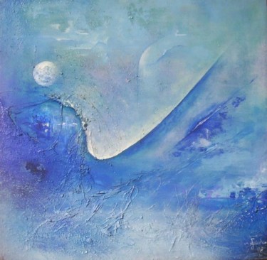 Peinture intitulée "la vague" par Jean Luc Millogo, Œuvre d'art originale
