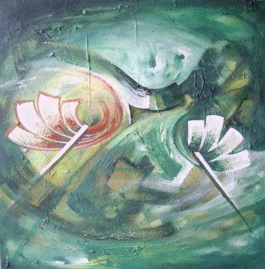 Malerei mit dem Titel "NATURAMA" von Jean Luc Millogo, Original-Kunstwerk, Öl