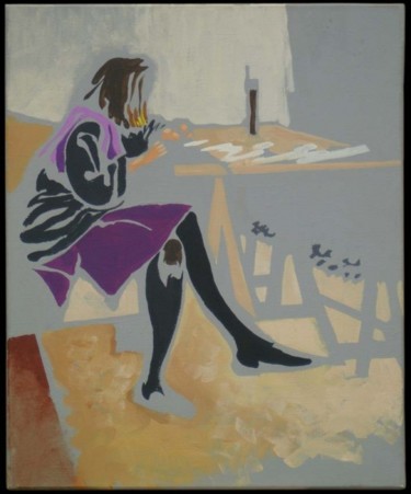 Painting titled "*« Frédérique, s'af…" by Jean Luc Moreau Romain, Original Artwork, Other