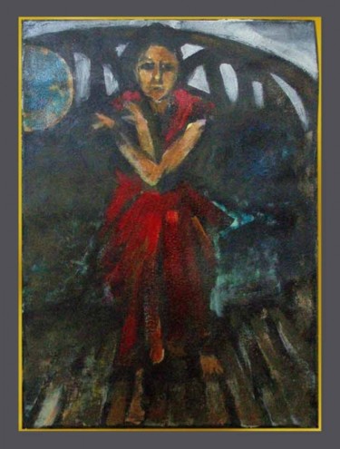 Peinture intitulée "« Nandini première…" par Jean Luc Moreau Romain, Œuvre d'art originale, Autre
