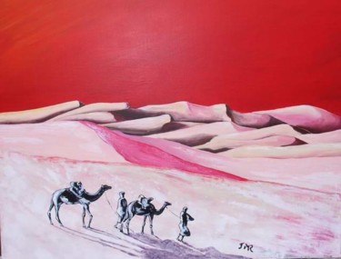 Peinture intitulée "Sahara" par Jean Marcel Reneleau, Œuvre d'art originale