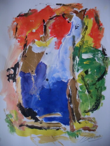 Pintura intitulada "LE CHAT" por Jean-Marc Gayraud, Obras de arte originais, Acrílico Montado em Vidro