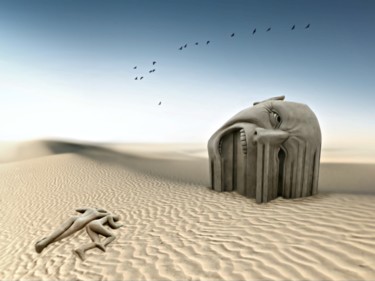 Un Monde de Sable Arts numériques intitulée "Un Monde de Sable" par Jean-Marie Gitard (Mr STRANGE), Œuvre d'art originale, Photo montage