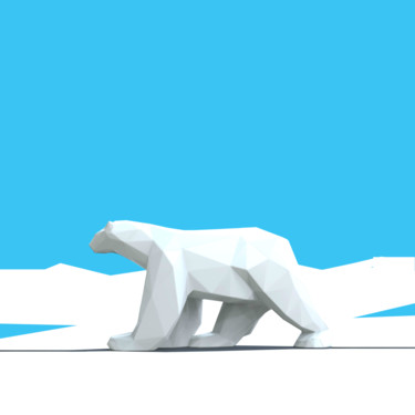 POLAR BEAR Digitale Künste mit dem Titel "POLAR BEAR" von Jean-Marie Gitard (Mr STRANGE), Original-Kunstwerk, Digitale Malerei