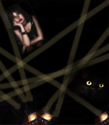 Photography titled "Isa and the Cat" by Jean Mary Coulon, Original Artwork, Digital Photography