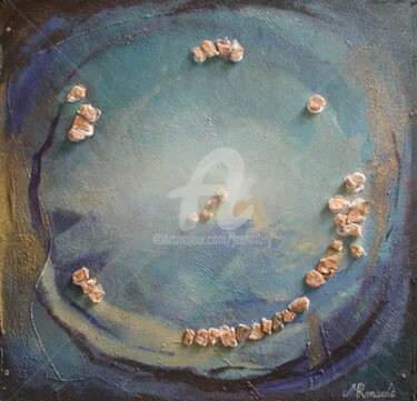 Peinture intitulée "pierres de lune" par Jean-Marie Renault, Œuvre d'art originale