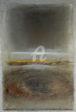 Painting titled "brouillard sur la l…" by Jean-Marie Renault, Original Artwork