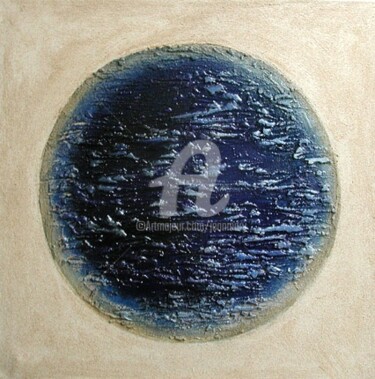 Pittura intitolato "lune bleue" da Jean-Marie Renault, Opera d'arte originale