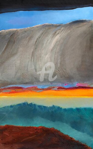 Pintura intitulada "agua del mar" por Jean-Marie Renault, Obras de arte originais, Óleo
