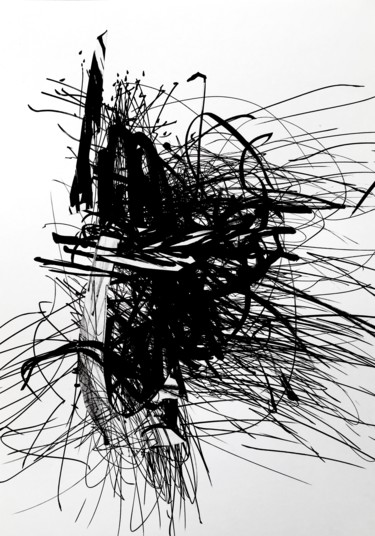 Drawing titled "MESS" by Jean-Michel Comte, Original Artwork