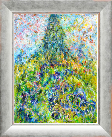 Painting titled "TANNENBAUM" by Jean Mirre, Original Artwork, Oil